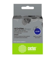 Картридж ленточный Cactus CS-LK5YBP черный, 18мм, 9м для Epson LW400/LW700/LW600P/LW1000P/K400/Z700/Z900