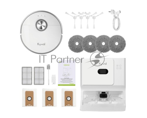 Робот-пылесос Kyvol S60 White, 40 Вт, 5200 мАч Li-Ion, уборка сухая/влажная, пылесборник контейнер 0.35 л
