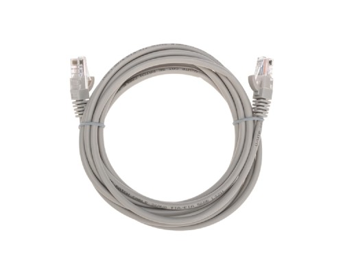 [Патч-корды (сетевые, телефонные)] Rexant (02-0100-3) Патч-корд U/UTP, CAT 5e, RJ45-RJ45, 26AWG, LSZH, серый, 3м