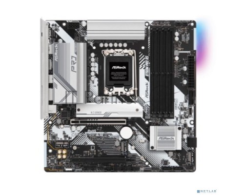 Материнская плата ASRock B760M Pro RS, Micro-ATX, LGA 1700, Intel B760, 4xDDR5, 4xSATA, 3xM.2, 1xPCI-E 5.0 x16, 1xPCI-E 3.0 x4, 1xHDMI, 1xDisplayPort, 1x 2.5Gb LAN, 3xUSB 3.2 Gen 1, 2xUSB 2.0, 3x3.5 мм, 7.1, ATX