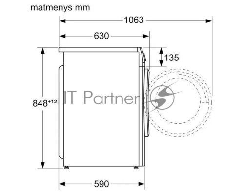 Стирально-сушильная машина Bosch WNA134L0SN белый, загр.фронтальная, макс.: 8кг, 1400 об/мин, класс: A