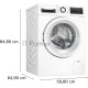Стирально-сушильная машина Bosch WNA134L0SN белый, загр.фронтальная, макс.: 8кг, 1400 об/мин, класс: A