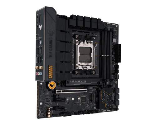 Материнская плата ASUS TUF GAMING B650M-E WIFI, AM5, AMD B650, 4xDDR5, 4xSATA, 2xM.2, 1xPCI-E 4.0 x16, 2xPCI-E x1, 2xDisplayPort, 1xHDMI, 1x 2.5Gb LAN, 1xUSB-A 3.2 Gen 2, 2xUSB-A 3.2 Gen 1, 4xUSB 2.0, 1xUSB-C 3.2 Gen 2, 3x3.5 мм, 7.1, Micro-ATX