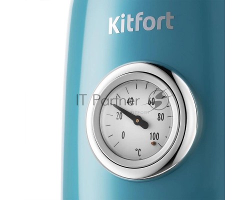 Чайник электрический Kitfort КТ-6147-2 1.7л. 2200Вт бирюзовый (корпус: нержавеющая сталь)