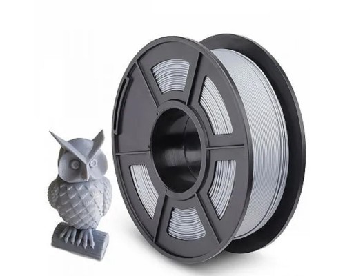[Совместимые картриджи] Филамент NVPRINT PLA Silver для 3D печати диаметр 1.75мм  длина 330 метров  масса 1 кг