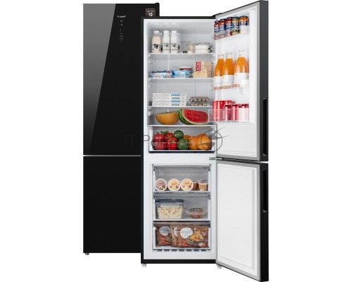 Холодильник Weissgauff WRK 1850 D Full NoFrost Inverter Black Glass 2-хкамерн. черное стекло инвертер Холодильник Weissgauff WRK 1850 D Full NoFrost Inverter Black Glass 2-хкамерн. черное стекло инвертер