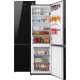 Холодильник Weissgauff WRK 1850 D Full NoFrost Inverter Black Glass 2-хкамерн. черное стекло инвертер