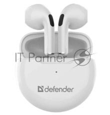 Беспроводная гарнитура Defender Twins 930 белый, TWS, Bluetooth (63931)
