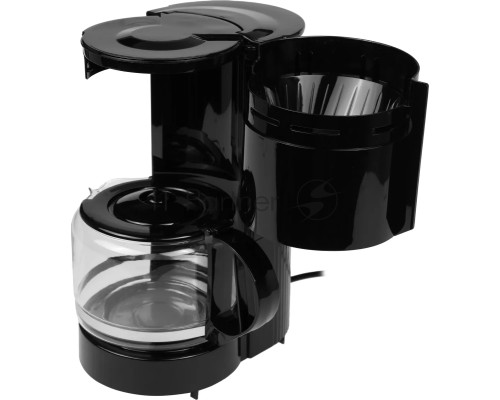 Кофеварка капельная Moulinex FG121811 чёрный, молотый, 1.1 л, 800 Вт.