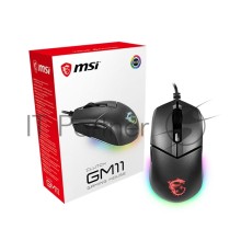 Мышь проводная MSI Clutch GM11 черный, 5000 dpi, USB, кнопки - 6