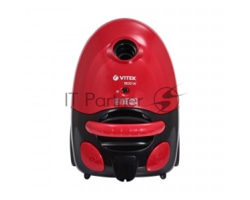 Пылесос Vitek VT-1825 (MC) черный/красный, 350/1800 Вт, уборка сухая, пылесборник мешок 2.5 л