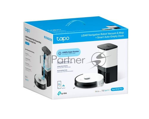 Робот-пылесос TP-Link Tapo RV30 Plus с влажной уборкой, датчиком LiDAR и станцией самоочистки