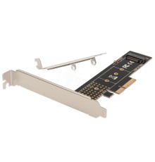 ORIENT C300EN, Переходник PCI-Ex4->M.2 M-key NVMe SSD, тип 2230/2242/2260/2280/22110, 2 планки крепления в комплекте (33294)