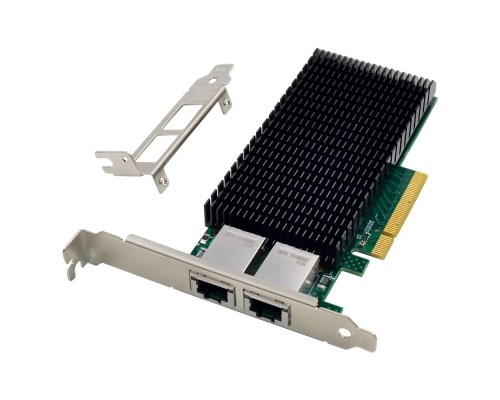 [ORIENT - Сетевые карты] ORIENT XWT-INT540L2PE8, Сетевая карта PCI-Ex8 v2.1 2xRJ45 10Gbps Converged Server NIC, Intel X540 chipset, 10/1 Гбит/с, 2 планки крепления в комплекте (33299)