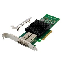 ORIENT XWT-MCX3PE8 2SFP+, Сетевая карта PCI-Ex8 v3.0 2xSFP+ 10Gbps Server NIC, Mellanox ConnectX-3 chipset, 10/1 Гбит/с, 2 планки крепления в комплекте (33296)