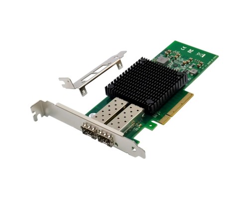 [ORIENT - Сетевые карты] ORIENT XWT-MCX3PE8 2SFP+, Сетевая карта PCI-Ex8 v3.0 2xSFP+ 10Gbps Server NIC, Mellanox ConnectX-3 chipset, 10/1 Гбит/с, 2 планки крепления в комплекте (33296)