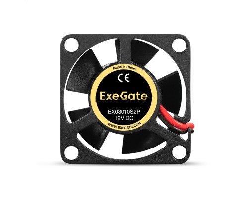 Вентилятор 12B DC ExeGate EX03010S2P (30x30x10 мм, Sleeve bearing (подшипник скольжения), 2pin, 1000RPM, 28,5dBA)