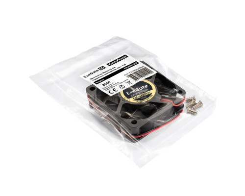 Вентилятор 12В DC ExeGate ExtraPower EP06025S2P (60x60x25 мм, Sleeve bearing (подшипник скольжения), 2pin, 4500RPM, 31dBA)