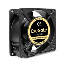 Вентилятор 220В AC ExeGate EX09238BAT (92x92x38 мм, 2-Ball (двойной шарикоподшипник), алюминиевый корпус, клеммы, 2800RPM, 40dBA, RTL)