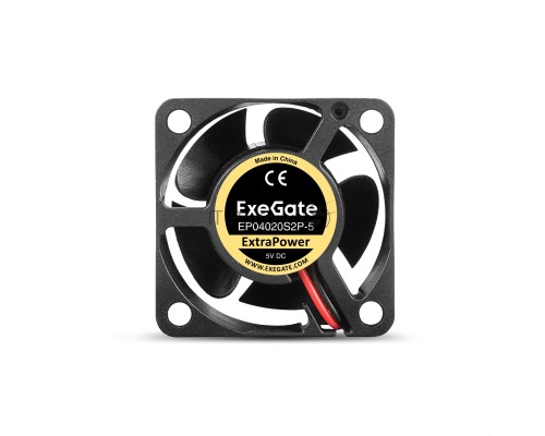 Вентилятор 5В DC ExeGate ExtraPower EP04020S2P-5 (40x40x20 мм, Sleeve bearing (подшипник скольжения), 2pin, 7000RPM, 30.5dBA)