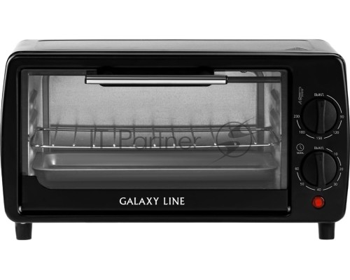 Мини-печь Galaxy Line GL 2625, черный, 8 л, 1000 Вт, таймер на 60 минут, индикатор работы, автоотключение