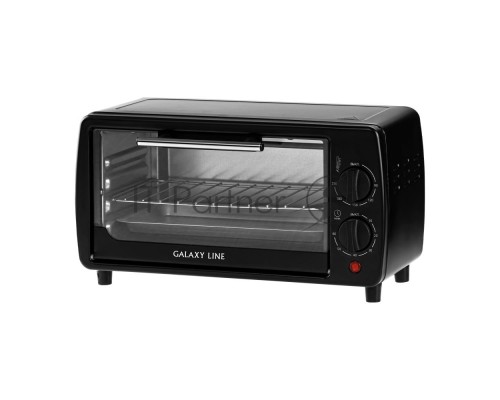 Мини-печь Galaxy Line GL 2625, черный, 8 л, 1000 Вт, таймер на 60 минут, индикатор работы, автоотключение