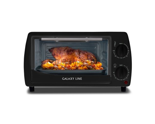 Мини-печь Galaxy Line GL 2626, черный, 10 л, 1000 Вт, таймер на 60 минут, индикатор работы, автоотключение