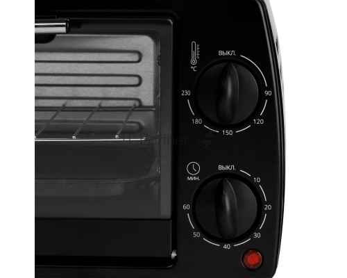 Мини-печь Galaxy Line GL 2626, черный, 10 л, 1000 Вт, таймер на 60 минут, индикатор работы, автоотключение