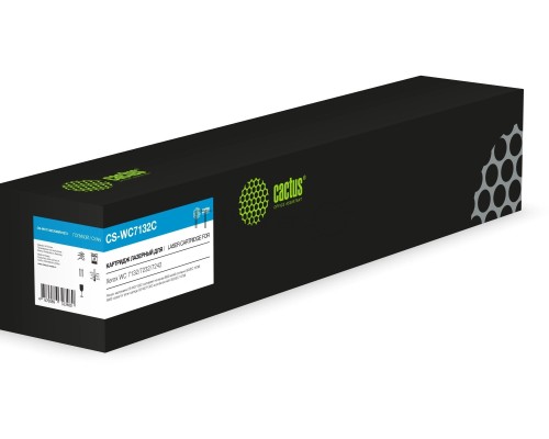 Картридж лазерный Cactus CS-WC7132C 006R01273 голубой (8000стр.) для Xerox WC 7132/7232/7242