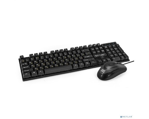 Комплект ExeGate Professional Standard Combo MK110 (клавиатура влагозащищенная 104кл. + мышь оптическая 1000dpi, 3 кнопки и колесо прокрутки, длина кабелей 1,5м; USB, черный, Color Box)
