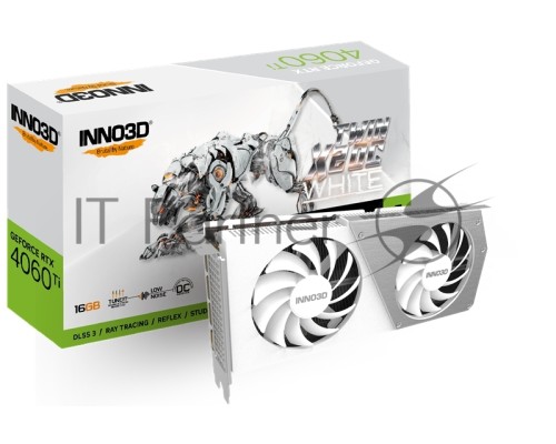 Видеокарта RTX4060Ti 8GB TWIN X2 OC WHITE GDDR6 128-bit DPx3 HDMI 2FAN RTL