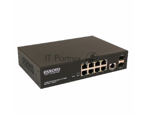 Управляемый L2 PoE коммутатор Gigabit Ethernet на 8 RJ45 PoE + 2 x GE SFP порта.
