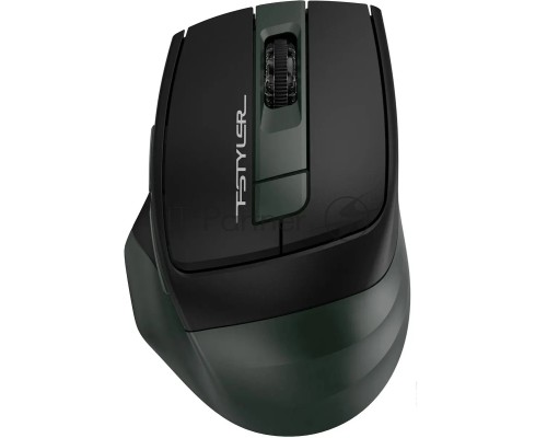 Мышь беспроводная A4Tech Fstyler FB35S темно-зеленый/черный, 2000 dpi, радиоканал, Bluetooth, USB, кнопки - 5