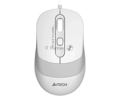 Мышь проводная A4Tech Fstyler FM10S белый/серый, 1600 dpi, USB, кнопки - 4