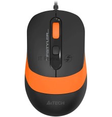 Мышь проводная A4Tech Fstyler FM10S черный/оранжевый, 1600 dpi, USB, кнопки - 4