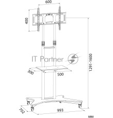 Стойка для телевизора Cactus CS-ST31 черный 37