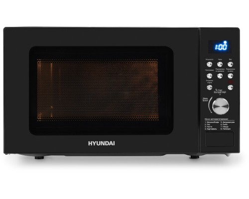 Микроволновая печь Hyundai HYM-D3033 черный, 20 л, 700 Вт, переключатели - кнопки/электронный поворотный механизм