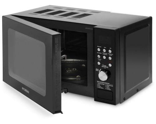 Микроволновая печь Hyundai HYM-D3033 черный, 20 л, 700 Вт, переключатели - кнопки/электронный поворотный механизм