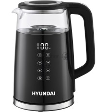 Чайник электрический Hyundai HYK-G6404 1.7л. 2200Вт черный/серебристый (корпус: стекло)