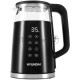 Чайник электрический Hyundai HYK-G6404 1.7л. 2200Вт черный/серебристый (корпус: стекло)