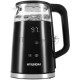 Чайник электрический Hyundai HYK-G6404 1.7л. 2200Вт черный/серебристый (корпус: стекло)