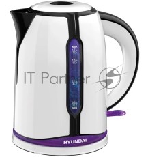 Чайник электрический Hyundai HYK-P3405 1.7л. 2200Вт белый/черный (корпус: пластик)