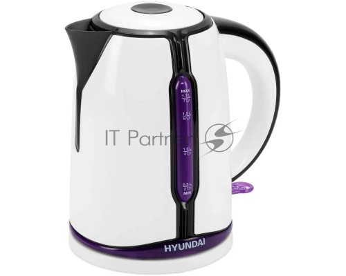 Чайник электрический Hyundai HYK-P3405 1.7л. 2200Вт белый/черный (корпус: пластик)