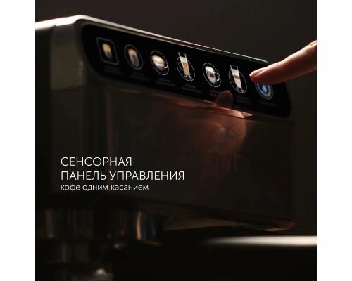 Кофеварка эспрессо Polaris PCM 1540 нержавеющая сталь, исп. кофе - молотый/капсулы, 1.8 л, 1400 Вт, 15 Бар.