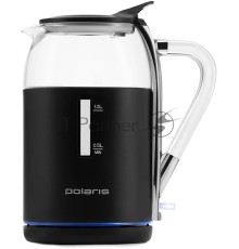 Чайник электрический Polaris PWK 1563CGL 1.5л. 2200Вт черный/прозрачный (корпус: пластик)
