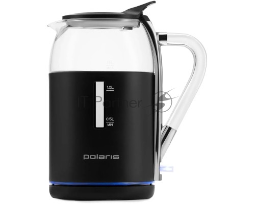 Чайник электрический Polaris PWK 1563CGL 1.5л. 2200Вт черный/прозрачный (корпус: пластик)