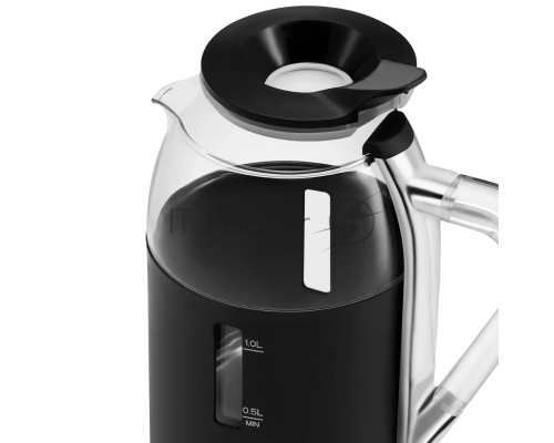 Чайник электрический Polaris PWK 1563CGL 1.5л. 2200Вт черный/прозрачный (корпус: пластик)