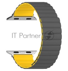 Силиконовый ремешок для Apple Watch 38/40/41 mm LYAMBDA ACRUX DSJ-30-40-GY Grey/Yellow