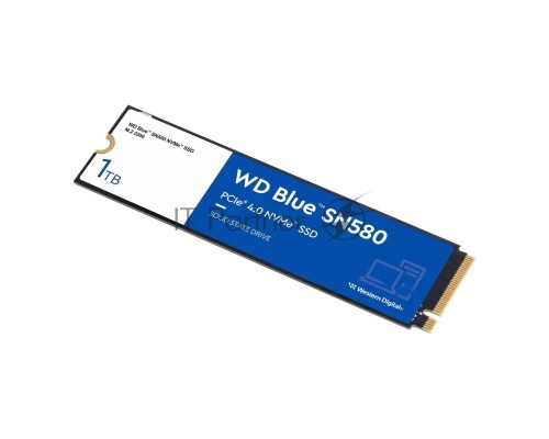 Накопитель SSD WD 1Tb Blue SN580 NVMe, M.2(22x80mm), NVMe, PCIe 3.0 x4, 3D TLC, R/W 3500/3000MB/s, IOPs 460 000/45 600TBW Накопитель SSD WD 1Tb Blue SN580 NVMe, M.2(22x80mm), NVMe, PCIe 3.0 x4, 3D TLC, R/W 3500/3000MB/s, IOPs 460 000/45 600TBW