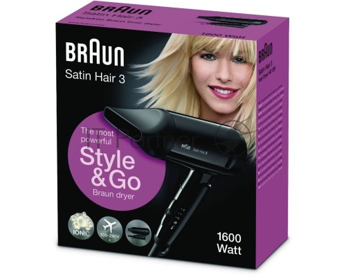 Фен Braun BRHD350E 1600Вт черный